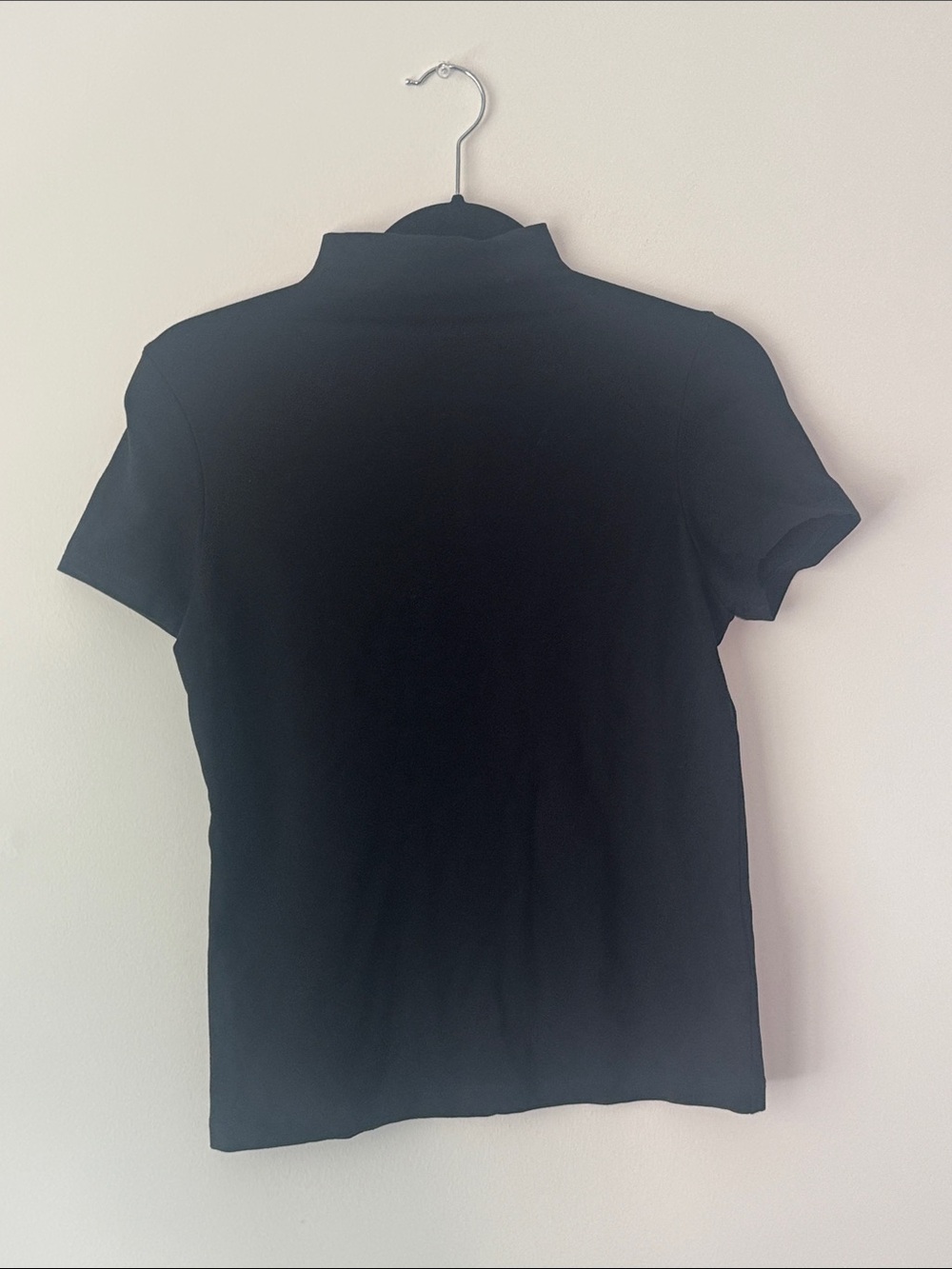 Madewell Black Short-Sleeve Mockneck Tee Size Medium - Picture 2 of 5